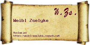 Weibl Zselyke névjegykártya